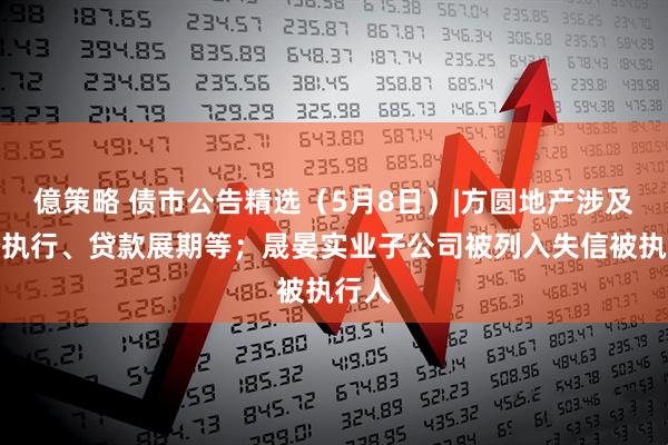 億策略 债市公告精选（5月8日）|方圆地产涉及诉讼执行、贷款展期等；晟晏实业子公司被列入失信被执行人