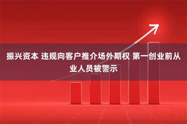 振兴资本 违规向客户推介场外期权 第一创业前从业人员被警示